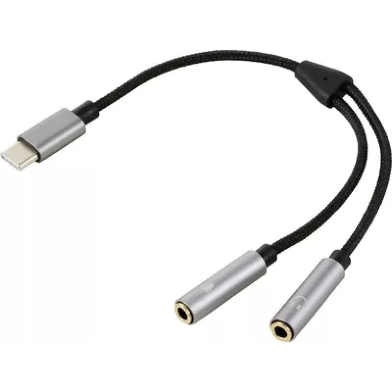 Renkforce USB 2.0 kompiuterio Y laidas [1x USB-C kištukas – 2x lizdai] – laidas – skaitmeniniai / duomenys
