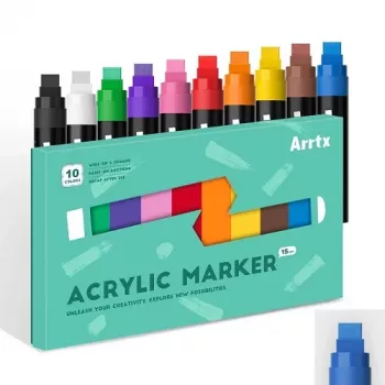 Akriliniai žymekliai Arrtx LC303656, 10 spalvų, smulkūs kulkos antgaliai