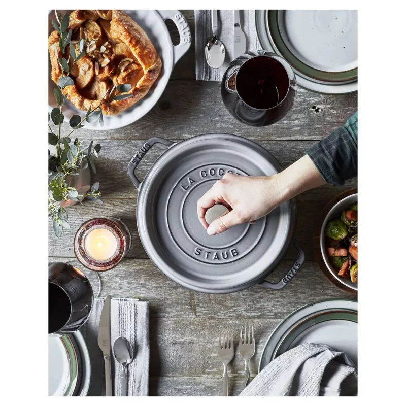 Staub Cocotte 3,8 L apvali ketaus troškintuvo kepimo forma