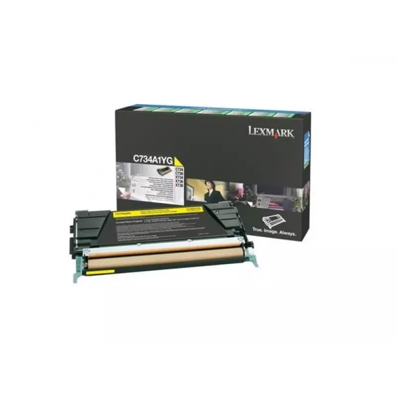 Lexmark C734A1YG spausdintuvo eksploatacinė medžiaga geltona