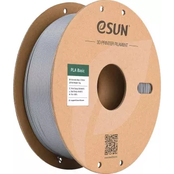 PLA BASIC 1,75mm SIDABRINĖ 1kg ESUN 3D FILAMENTAS (PLA-BASIC175S1P1)