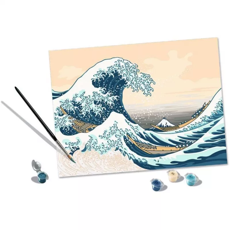 Tapybos rinkinys „Ravensburger CreArt ART Collection The Great Wave Hokusai 23690“ – piešimo pagal skaičius meninis rinkinys
