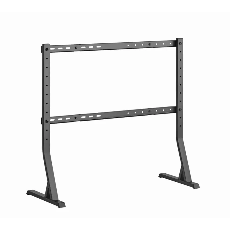 Grindinis TV stovas GEMBIRD TVS-D90F-01 45–90 colių televizoriams, plieninis, fiksuoto aukščio, VESA 200x200–800x400, maks. apkrova 60 kg, 970×800×525 mm