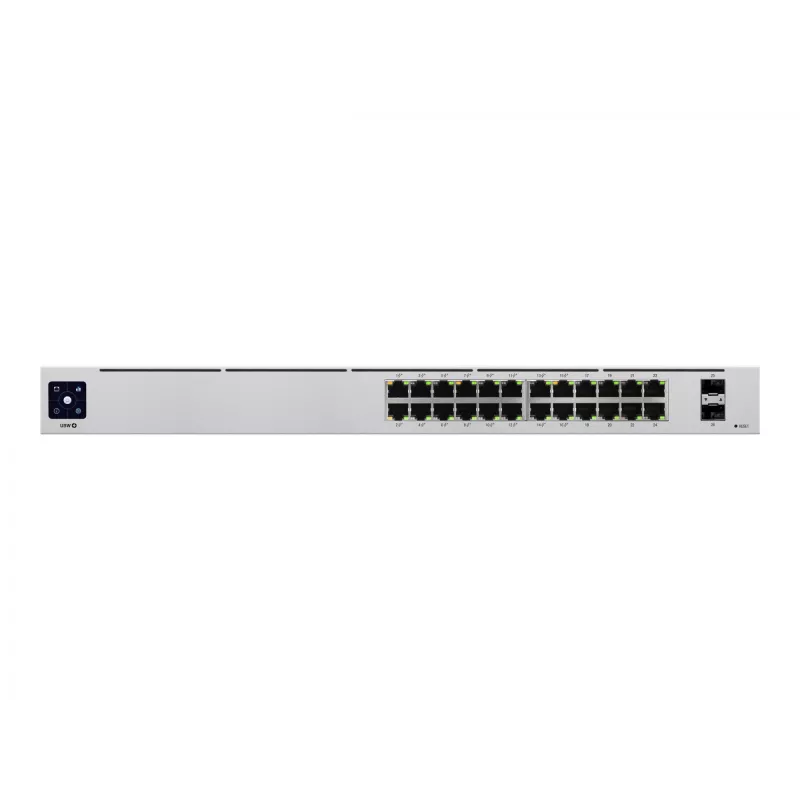 Ubiquiti UniFi 24 prievadų PoE valdomas L2/L3 Gigabit Ethernet (10/100/1000) „Power over Ethernet“ (PoE) 1U sidabrinis