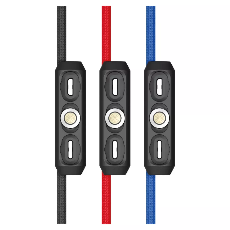 USB laidas RealPower MagneticCharge3 1m USB A juoda mėlyna raudona