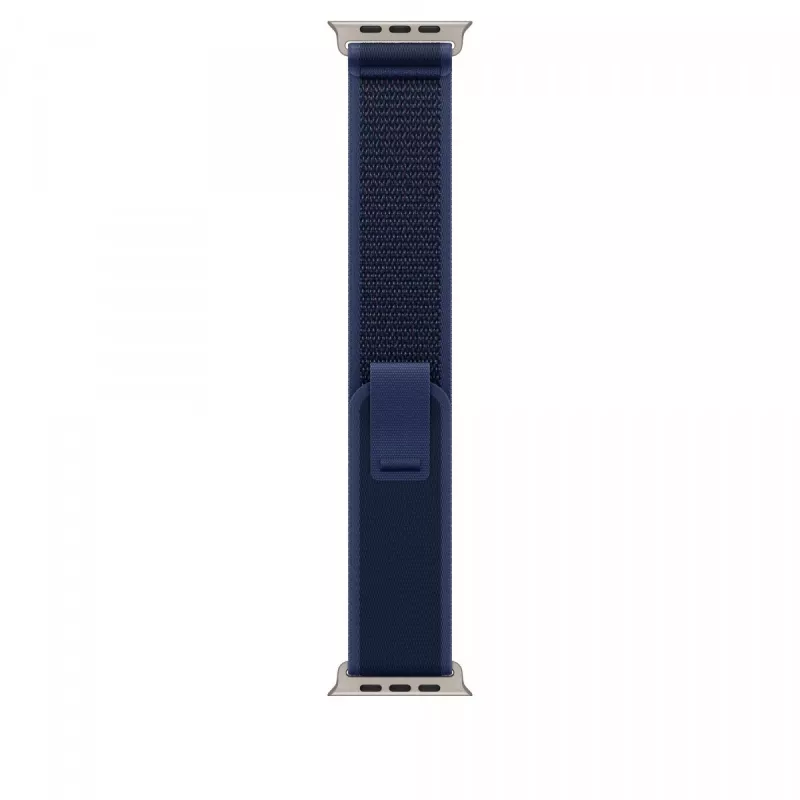 Apple 49mm Blue Trail Loop - S/M - Natural Titanium Finish