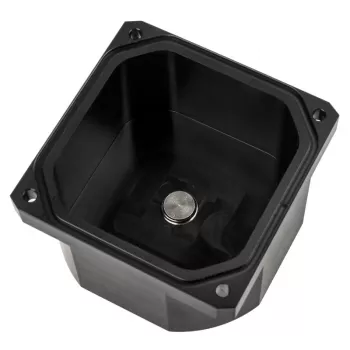 Kompiuterio aušinimo komponentas Aqua-Computer 34083 — skysčio aušinimo dalis, 0,16 L aušinimo skysčio, 80×80×48 mm, juoda