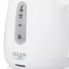 Elektrinis virdulys Adler AD 1373 — 1 L talpa, 850 W, baltas, 360° pagrindas, polipropilenas