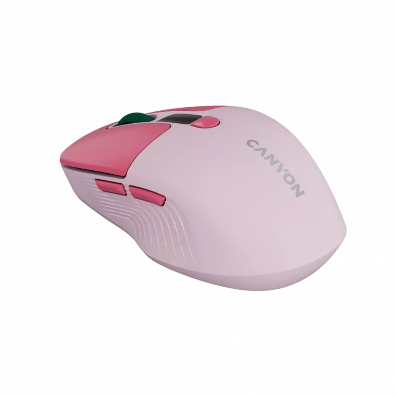 Canyon MW-26 - 2in1 belaidė optinė pelė Bluetooth / 2,4 GHz - tyli - rožinė