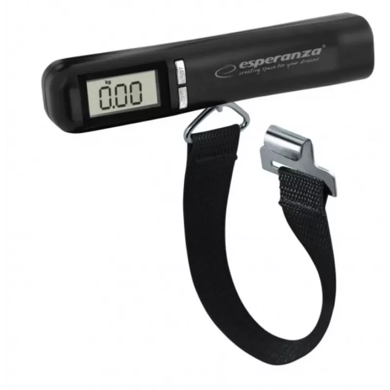 Electronic Luggage Scale Esperanza ETS001, up to 50 Kg, Juoda