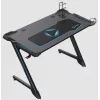 Onex | RGB žaidimų stalas su puodelio laikikliu, ausinių kabliu, žaidimų pultelio laikikliu, 114 cm (plotis) | GD1200Z | Juoda