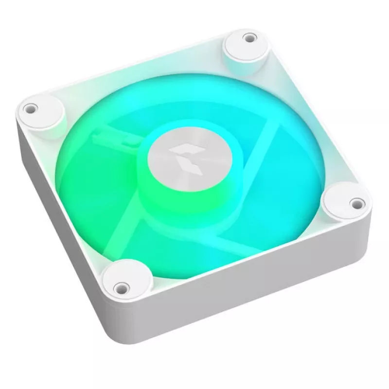 Aušinimo ventiliatorius APNX FP1-Q 120 PWM ARGB-WT 120mm, PWM valdymas, ARGB apšvietimas, baltas rėmelis