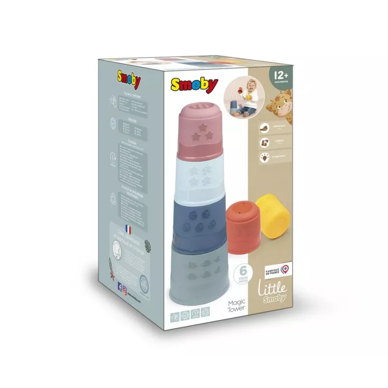 Žaidimų namelis SMOBY Magic Tower 7600140321 su čiuožykla ir laipiojimo sienele