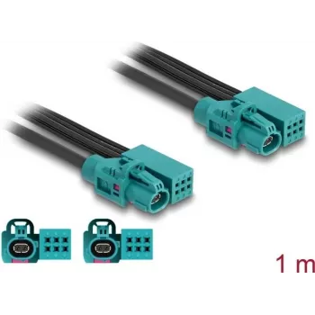 DeLOCK laidas HDMTD Z vienas + maitinimo kaiščio lizdas į HDMTD Z vienas + maitinimo kaiščio lizdas 1 m