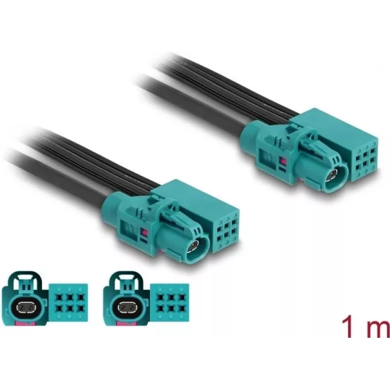 DeLOCK laidas HDMTD Z vienas + maitinimo kaiščio lizdas į HDMTD Z vienas + maitinimo kaiščio lizdas 1 m