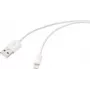Renkforce USB kabelis USB 2.0 USB-A kištukas, Apple Lightning kištukas 1,00 m baltas RF-6857548 (RF-6857548)
