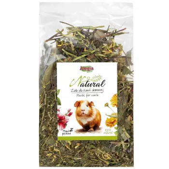 Džiovintų žolelių mišinys jūrų kiaulytėms Alegia Herbs for cavia 100 g — 100 g maišelis, be glitimo ir cukraus