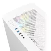 Montech AIR 100 ARGB MICRO-ATX korpusas su keturiais iš anksto sumontuotais ARGB ventiliatoriais, itin minimalistinis dizainas, smulkaus tinklelio priekinis skydelis, didelis oro srautas, unikalus šoninis skydelis