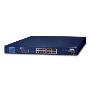 PLANET GSW-1820VHP - komutatorius - 16 x 10/100/1000 + 2 x Gigabit SFP - montuojamas į stovą - PoE+ (300 W) (GSW-1820VHP)