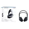 Sony PULSE Elite ausinės, laidinės ir belaidės, ant galvos, žaidimams, Bluetooth, įkrovimo stovas, juodos, baltos