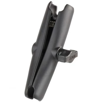 Planšetinių kompiuterių / įrenginių dvigubas lizdų laikiklis RAM Mounts RAM-B-201U-C, aliuminis, rutulys 2,54 cm, aukštis 152,4 mm, juodas