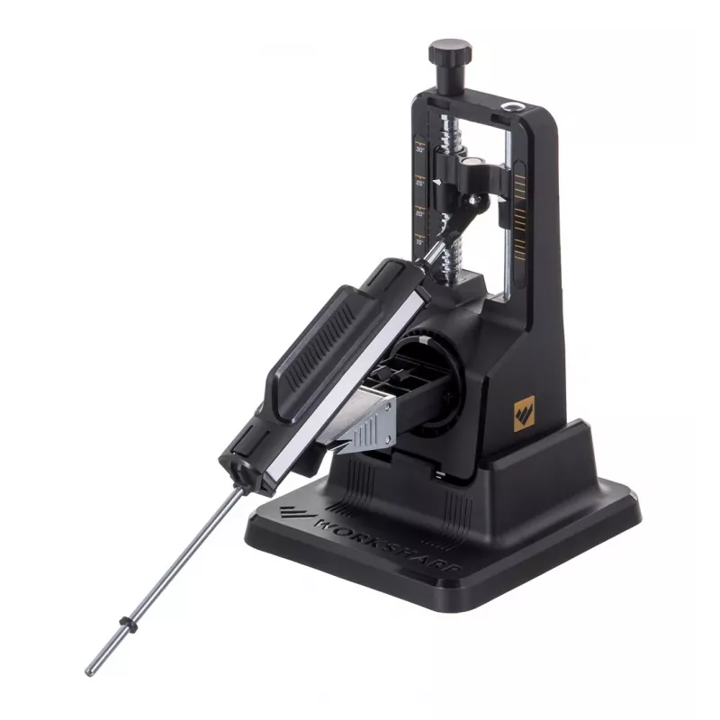 Peilių galąstuvas Work Sharp Precision Adjust 09DX164 reguliuojamas kampas su keraminio šlifavimo strypu, deimantinėmis plokštelėmis, juodas, 243,8×165,1×143,3 mm
