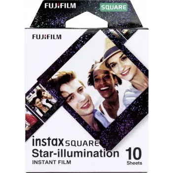 Fujifilm | Instax Square Star Illumination momentinė plėvelė (10 lap.) | 86 x 72 mm | Spaudinio dydis: 86 mm x 72 mm, vaizdo dydis: 62 mm x 62 mm | Kiekis: 10