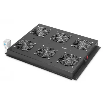 Digitus DN-19 FAN-6-SRV-B gaminys juodos spalvos