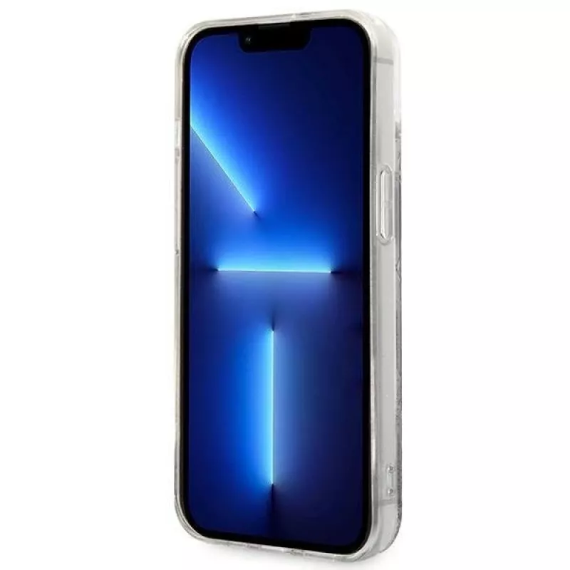 Karl Lagerfeld KLHCP14MLMNMK iPhone 14 Plus 6.7 kietas dėklas juodas / juodas Liquid Glitter Monogram