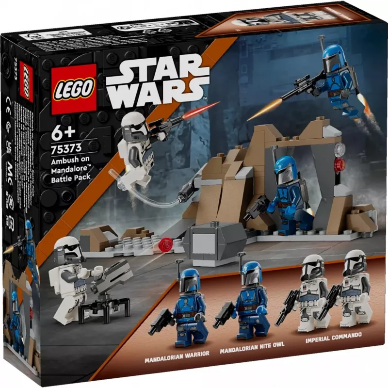 Konstruktorius LEGO Star Wars Ambush on Mandalore Battle Pack 75373 — 4 minifigūrėlės, 109 detalės, amžius 6+