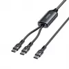 USB-C 2 viename laidas Unitek C14146ABK01 1,8 m, USB-C į USB-C, 100 W PD, juodas