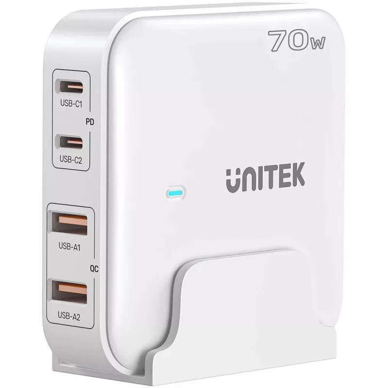 Stalinis įkroviklis Unitek P1228AWH01-EU 70W 2×USB-A 2×USB-C