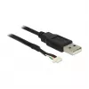 USB laidas DeLOCK 1,5 m USB2.0-A/5 kontaktų juodas