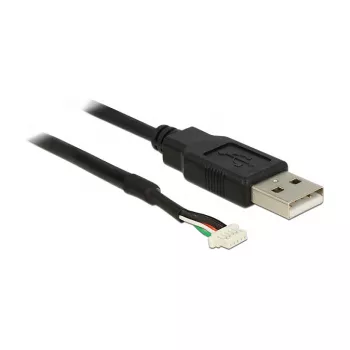 USB laidas DeLOCK 1,5 m USB2.0-A/5 kontaktų juodas