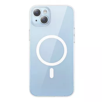 „Baseus Crystal“ serijos magnetinis dėklas „iPhone 14 Plus“ ir grūdintas stiklas