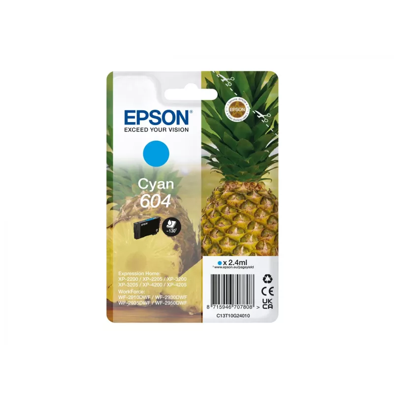 Epson 604 rašalo kasetė 1 vnt. Originali standartinės išeigos Žydra