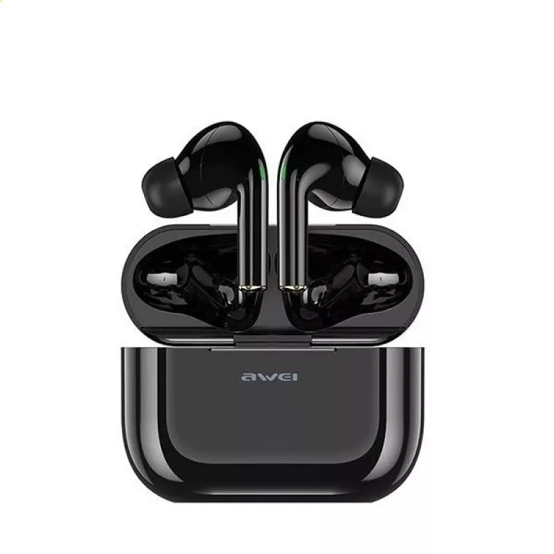 AWEI Bluetooth 5.0 T29 TWS ausinės + įkrovimo stotelė juoda/juoda