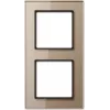 Stiklinis jungiklio dangtelis JUNG AC 582 GL CH Champagne — stiklas, 84×155 mm