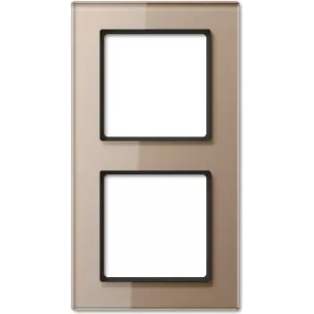 Stiklinis jungiklio dangtelis JUNG AC 582 GL CH Champagne — stiklas, 84×155 mm