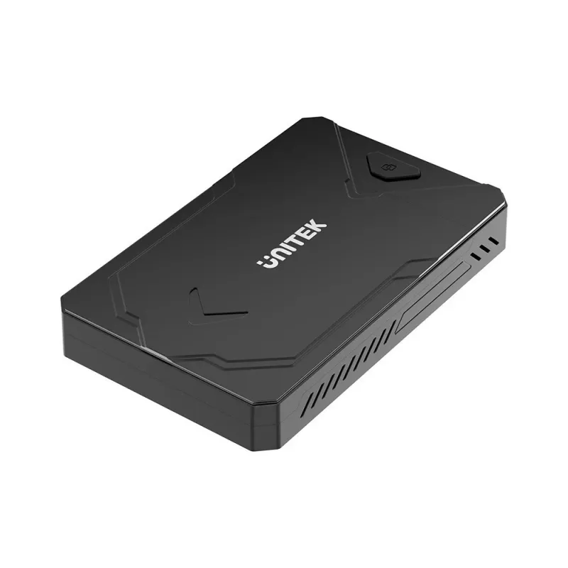 Išorinis saugojimo diskų korpusas Unitek S1229CBK01, skirtas M.2 NVMe ir SATA SSD, juodas