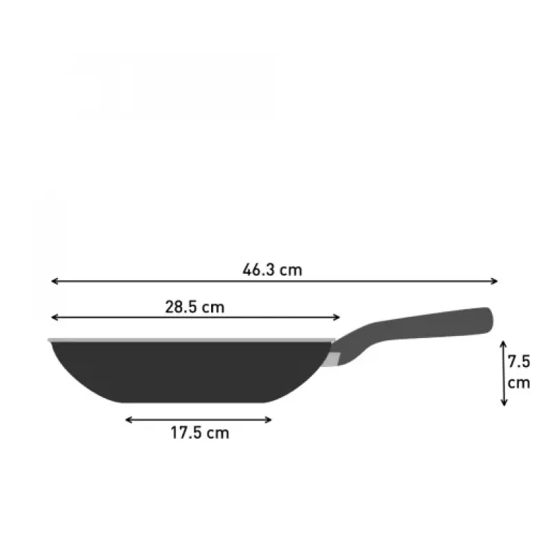 Wok keptuvė Tefal So Light 28 cm — indukcinė, neprideganti, lengva