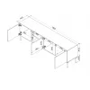 TV spintelė cama meble INSERTO 3D1W 190x40x62 cm juoda su LED