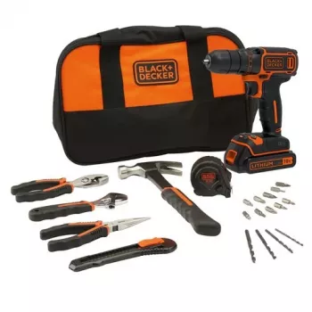 Juoda & Decker BDCDC18HTSA-QW grąžtas Key Juoda, Oranžinė