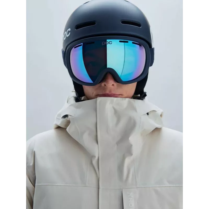 Goggles POC Fovea Kids — poliuretano rėmelis, torinė cilindrinė mėlyna lęšis, 20% šviesos pralaidumas, tamsiai mėlynas dirželis