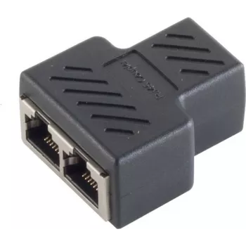 Laidų jungtis S/CONN 08-01040 2 x RJ-45 Juoda