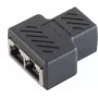 Laidų jungtis S/CONN 08-01040 2 x RJ-45 Juoda