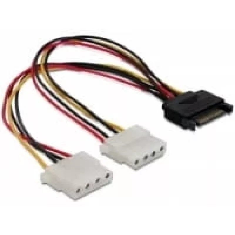 SATA 15 kontaktų į 2x 4 kontaktų Molex lizdus 20 cm DeLOCK 65159