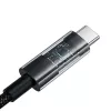 Baseus Gem USB A į USB C greito įkrovimo laidas 2 m 100 W juodas
