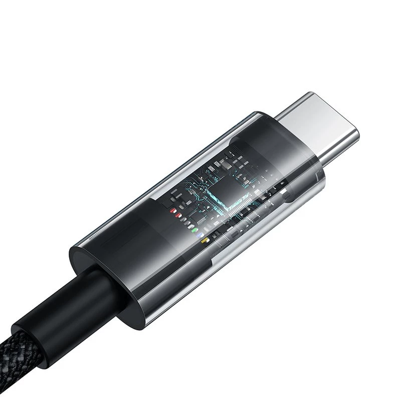 Baseus Gem USB A į USB C greito įkrovimo laidas 2 m 100 W juodas