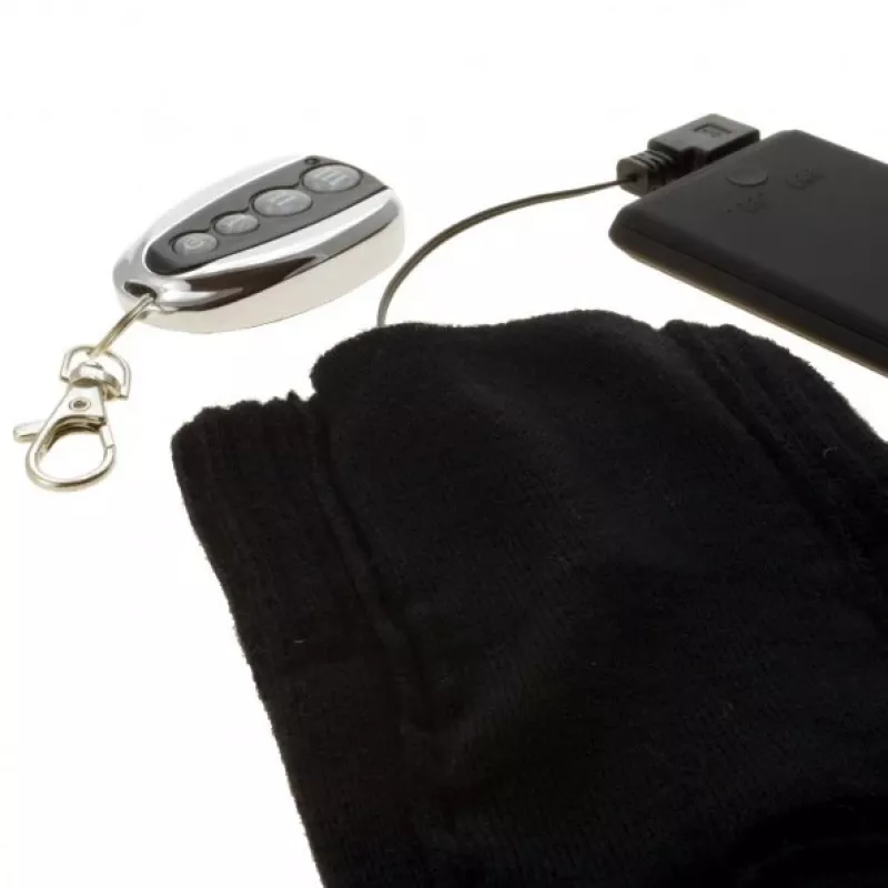 Sportinės kojinės Glovii GQ2L unisex L su integruotu kaitinimo elementu, medvilnės/elastano mišinys, juoda/raudona